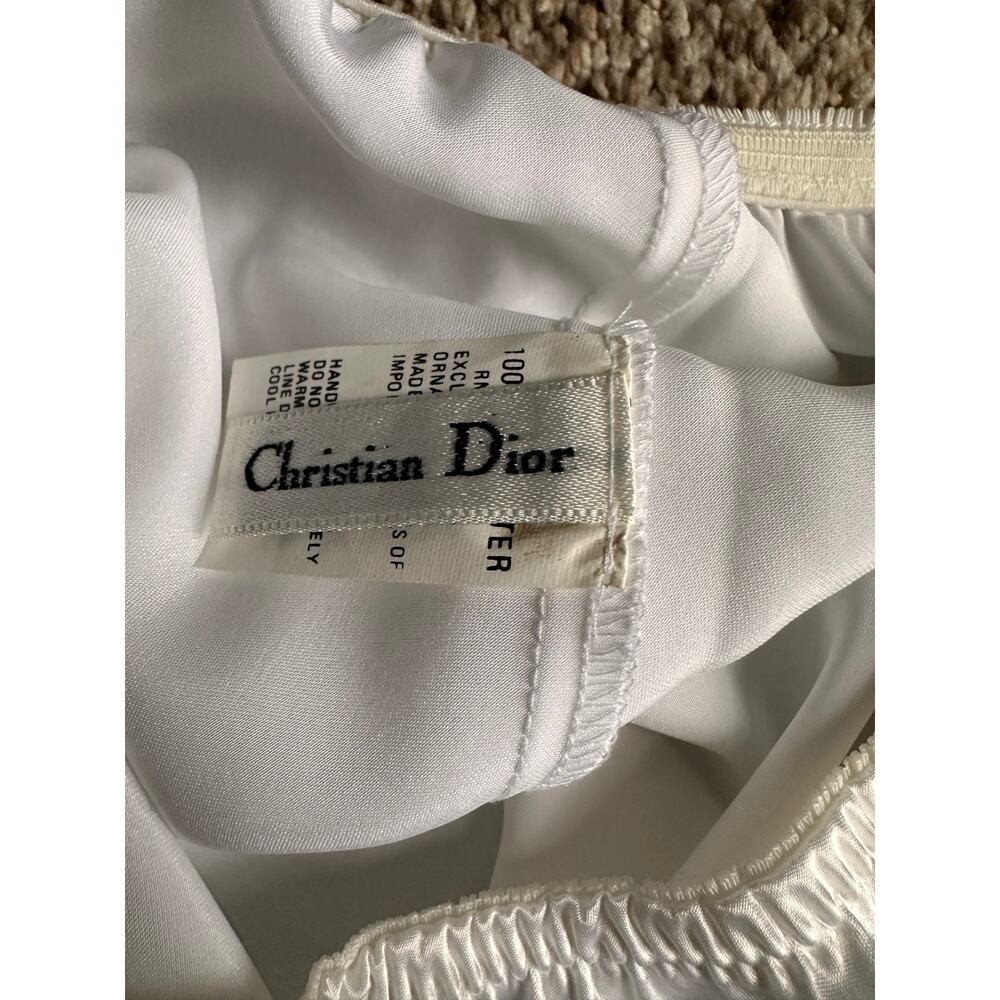 Beautiful Vtg Christian Dior Laced Hem Half Slip CD Embroidered UNWORN w/TAG! - Picture 7 of 7
